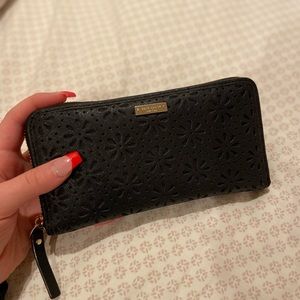 Black Flower Cut Out Kate Spade Wallet